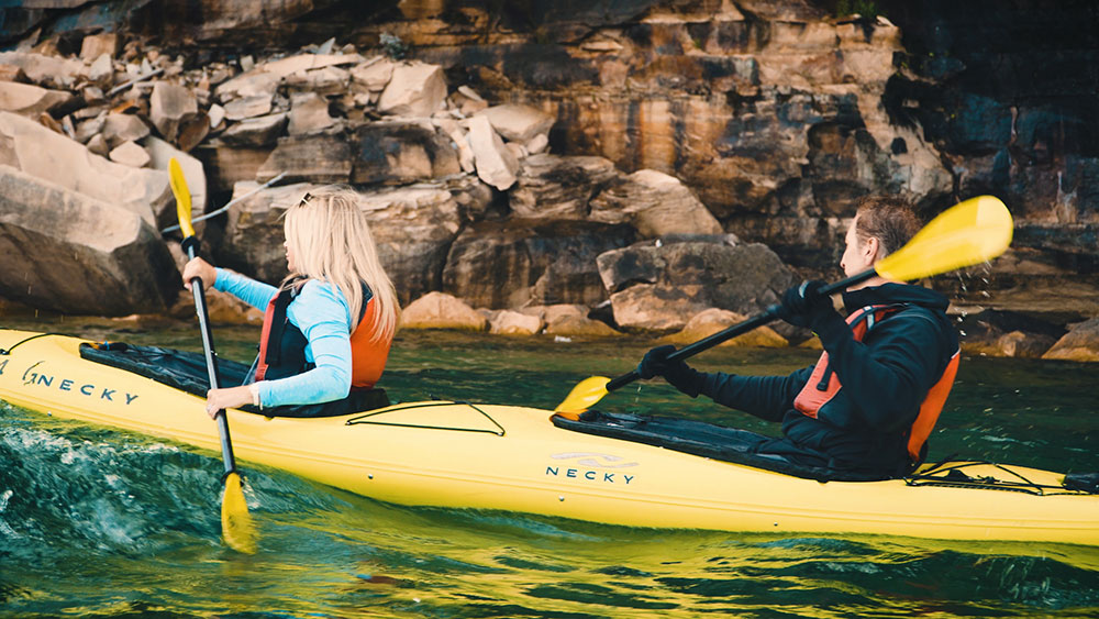 Tandem Kayak Along the Stunning Lakeshore