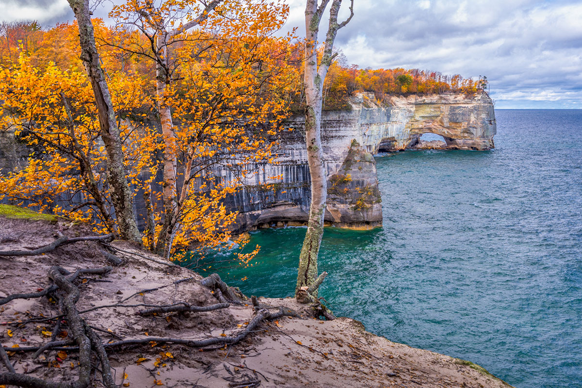 Grand Portal Point in the Pictured Rocks National Lakeshore. PC: Tim Trombley