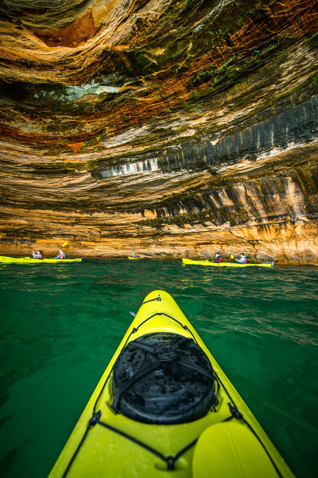 Paddle Through Sea Caves at Pictured Rocks