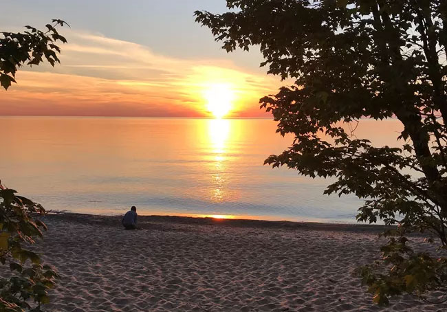 Sunset over Lake Superior at Hurricane River